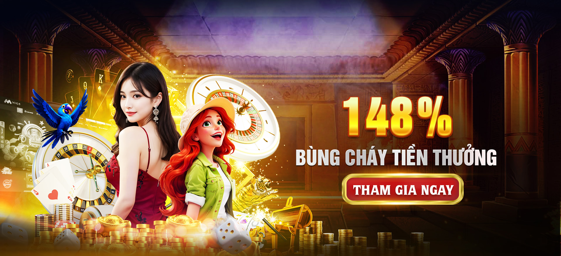 Hình ảnh quảng cáo của mcw777 hiển thị nền tảng và các lợi ích